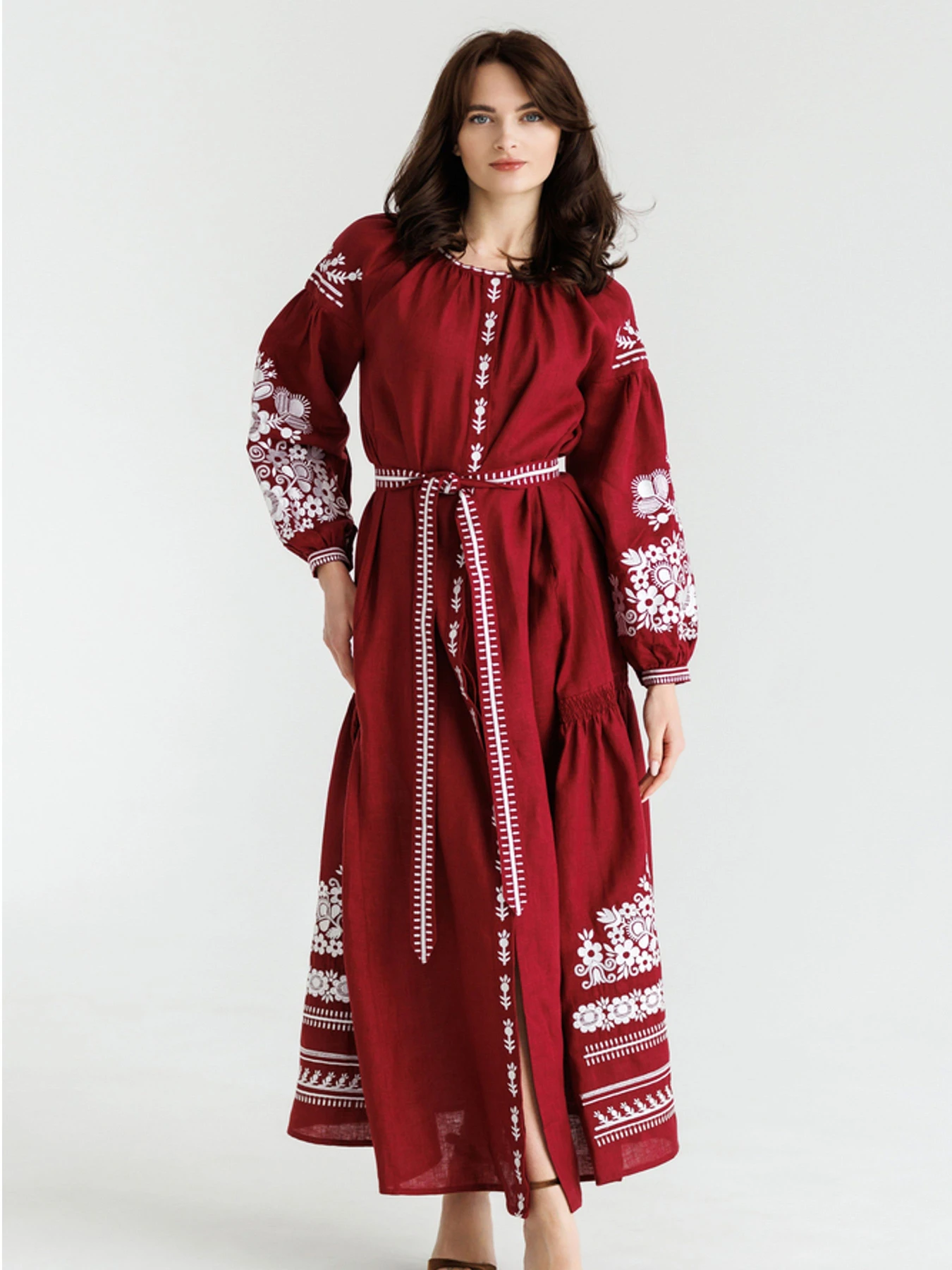 Вышиванки Folk Moda модель fm2925-bordovj Фото
