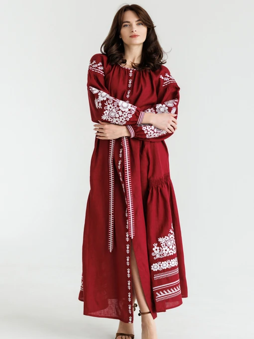 Лляна Жіноча Вишита сукня Folk Moda фото 2