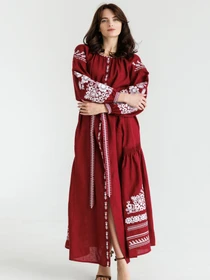 Вышиванки Folk Moda модель fm2925-bordovj Фото