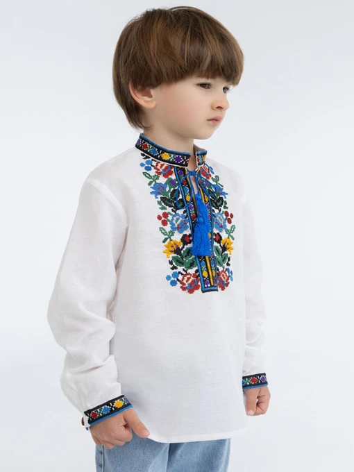 Лляна Дитяча Вишита сорочка Folk Moda фото 3