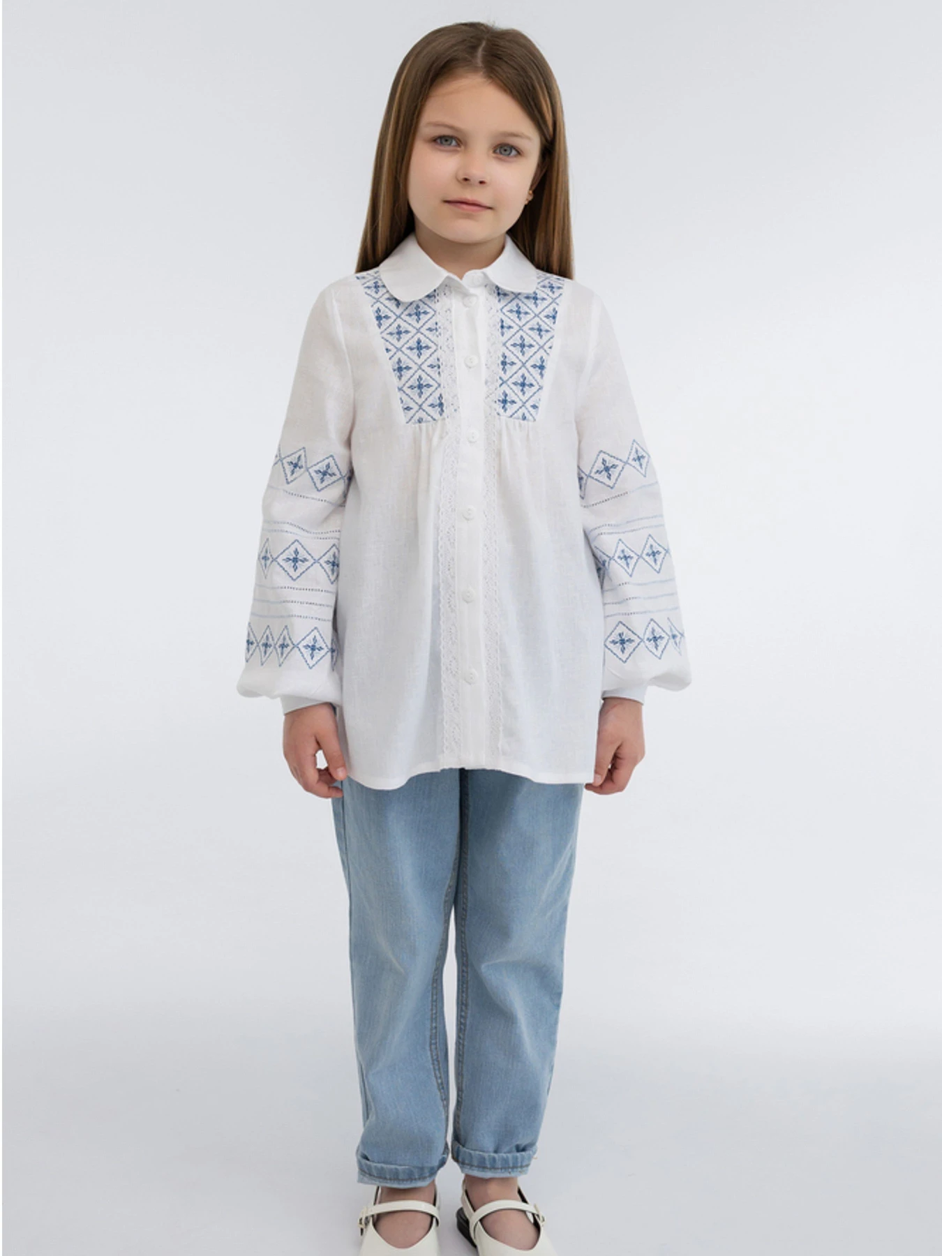 Вышиванки Folk Moda модель fm3029-blij Вышиванки Folk Moda модель fm3029-blij Фото
