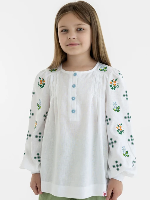 Лляна Дитяча Вишита сорочка Folk Moda фото 2