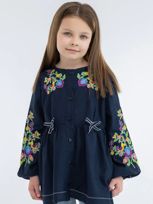 Лляна Дитяча Вишита сорочка Folk Moda фото 2