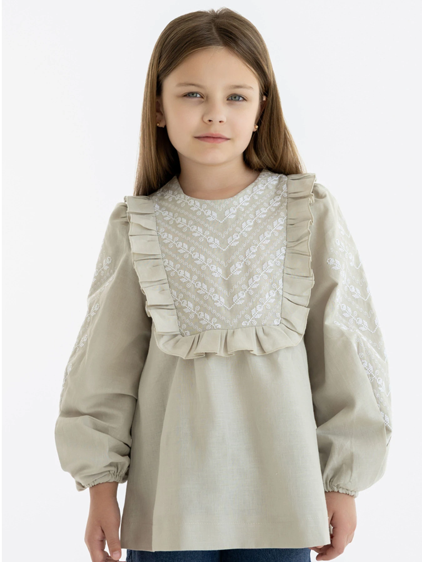 Вышиванки Folk Moda модель fm3026-bezheviij Вышиванки Folk Moda модель fm3026-bezheviij Фото
