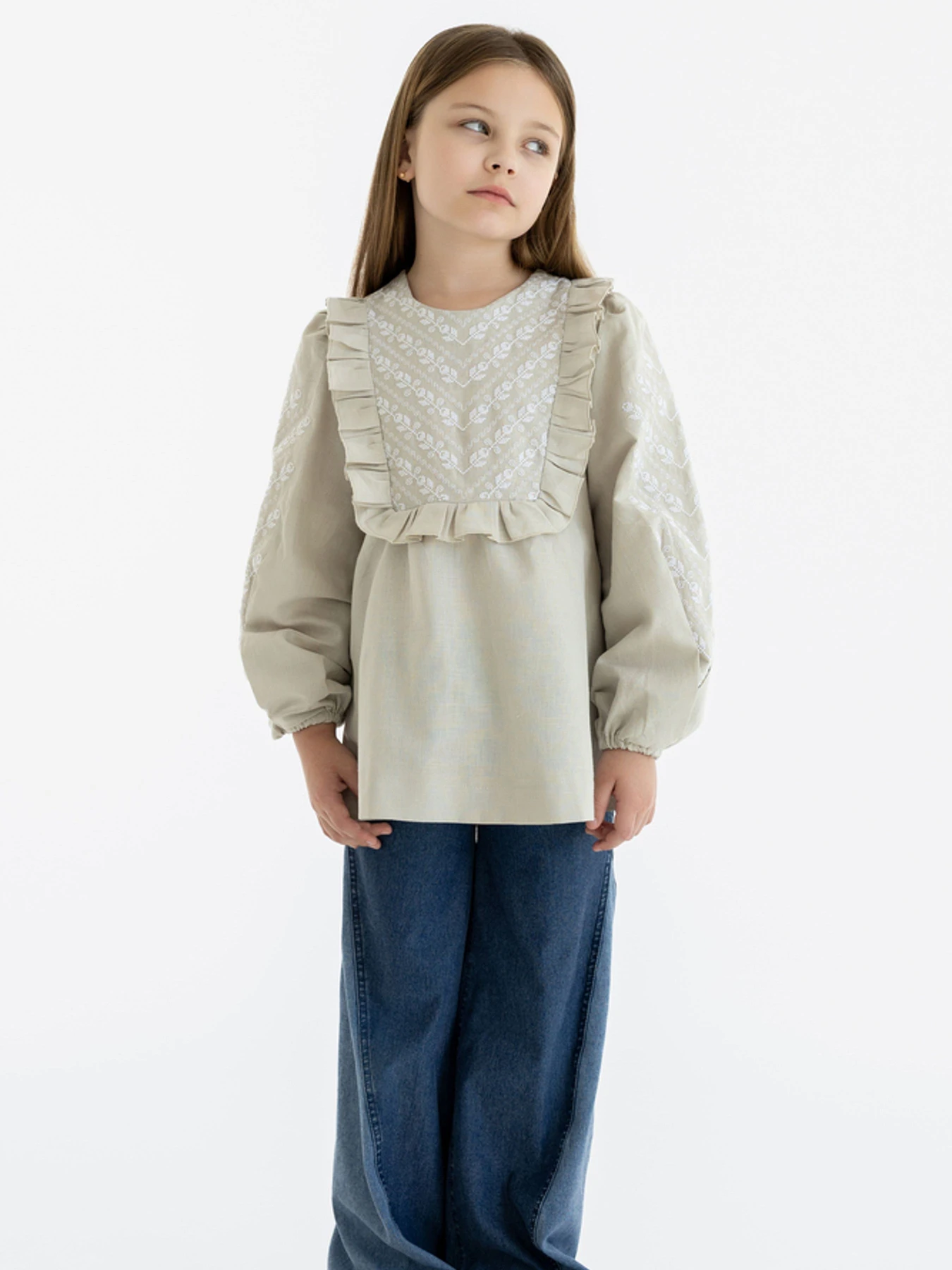 Вышиванки Folk Moda модель fm3026-bezheviij Вышиванки Folk Moda модель fm3026-bezheviij Фото
