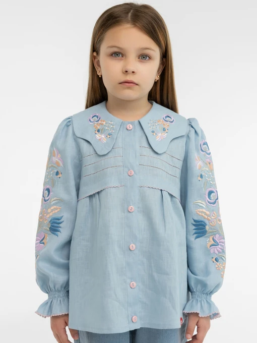Вышиванки Folk Moda модель fm3020-nebesno-blakitnij Фото