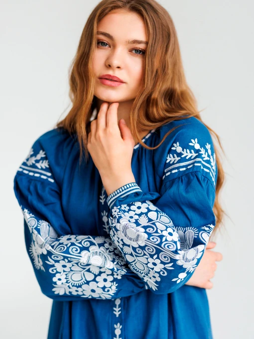 Лляна Жіноча Вишита сукня Folk Moda фото 3