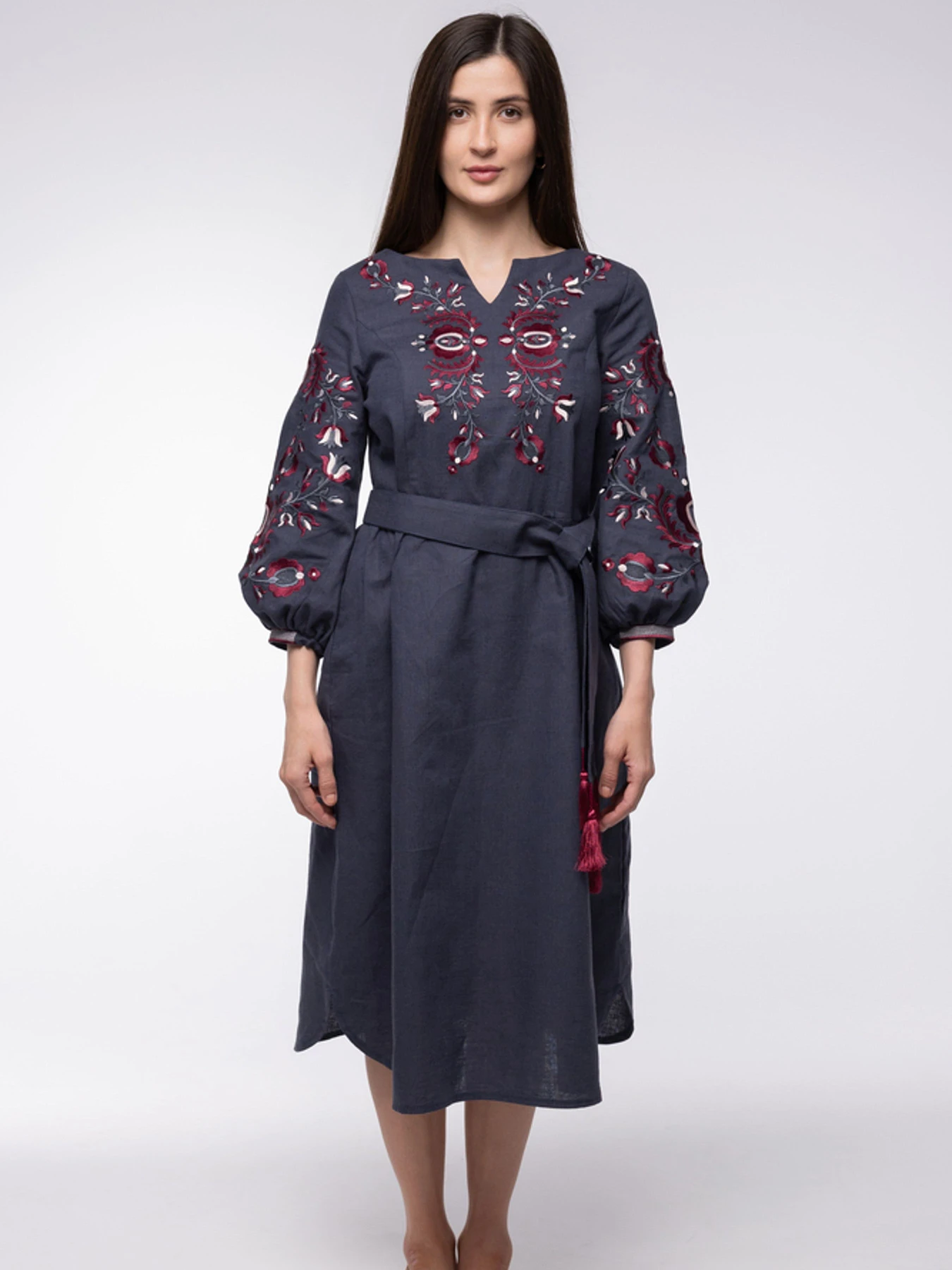 Вышиванки Folk Moda модель fm2865-antracit Фото