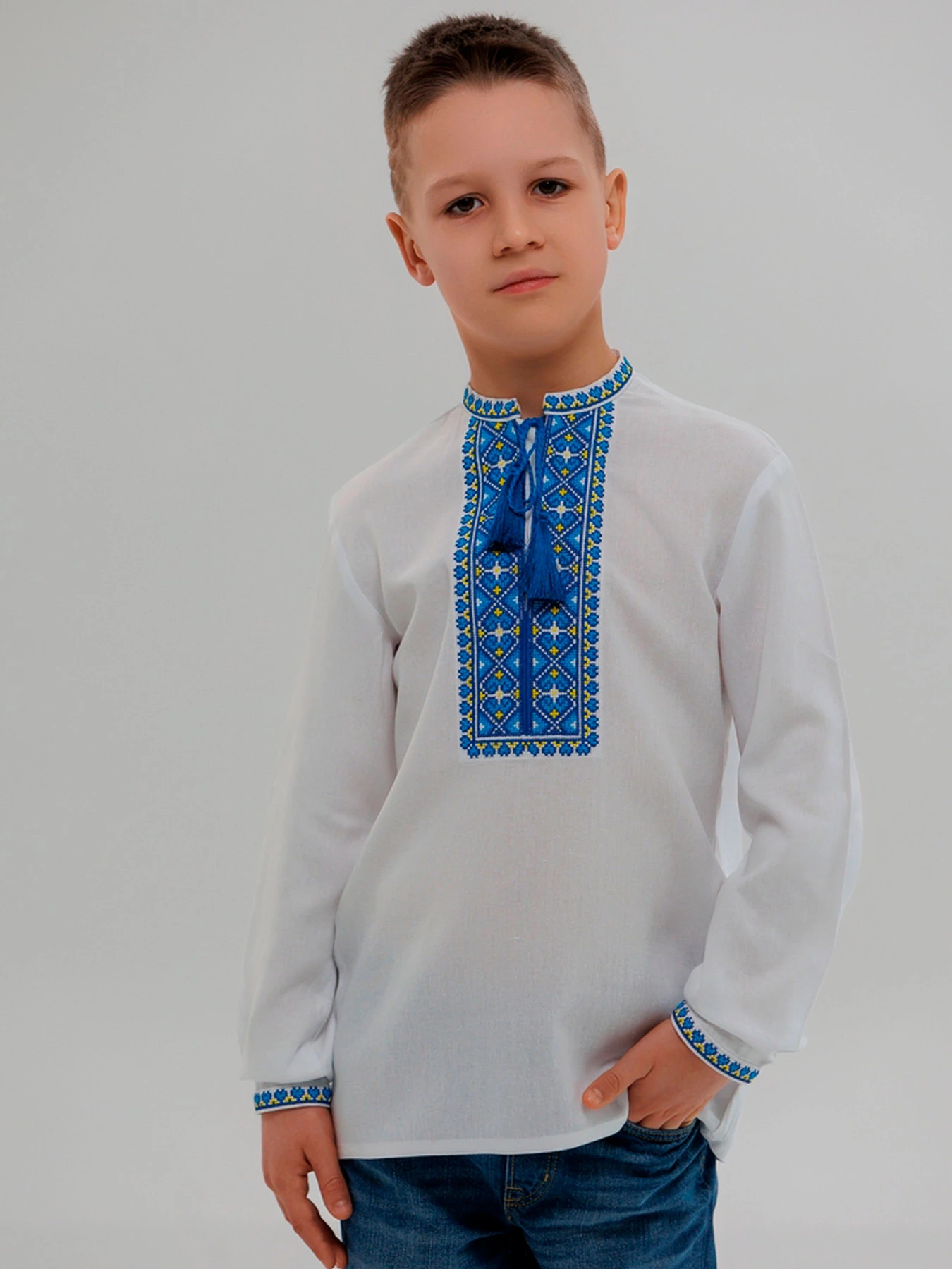 Вышиванки Folk Moda модель fm2873-blij Вышиванки Folk Moda модель fm2873-blij Фото