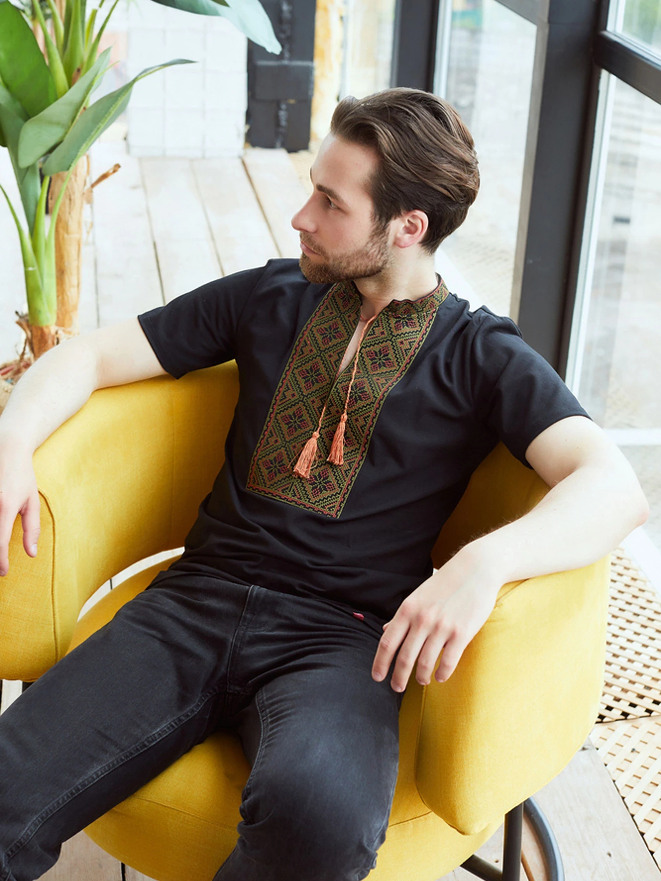 Вышиванки Folk Moda модель fm2826-chornij Фото