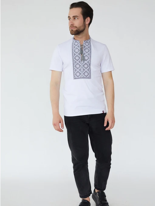 Вишиванки Folk Moda модель fm2827-blij Фото