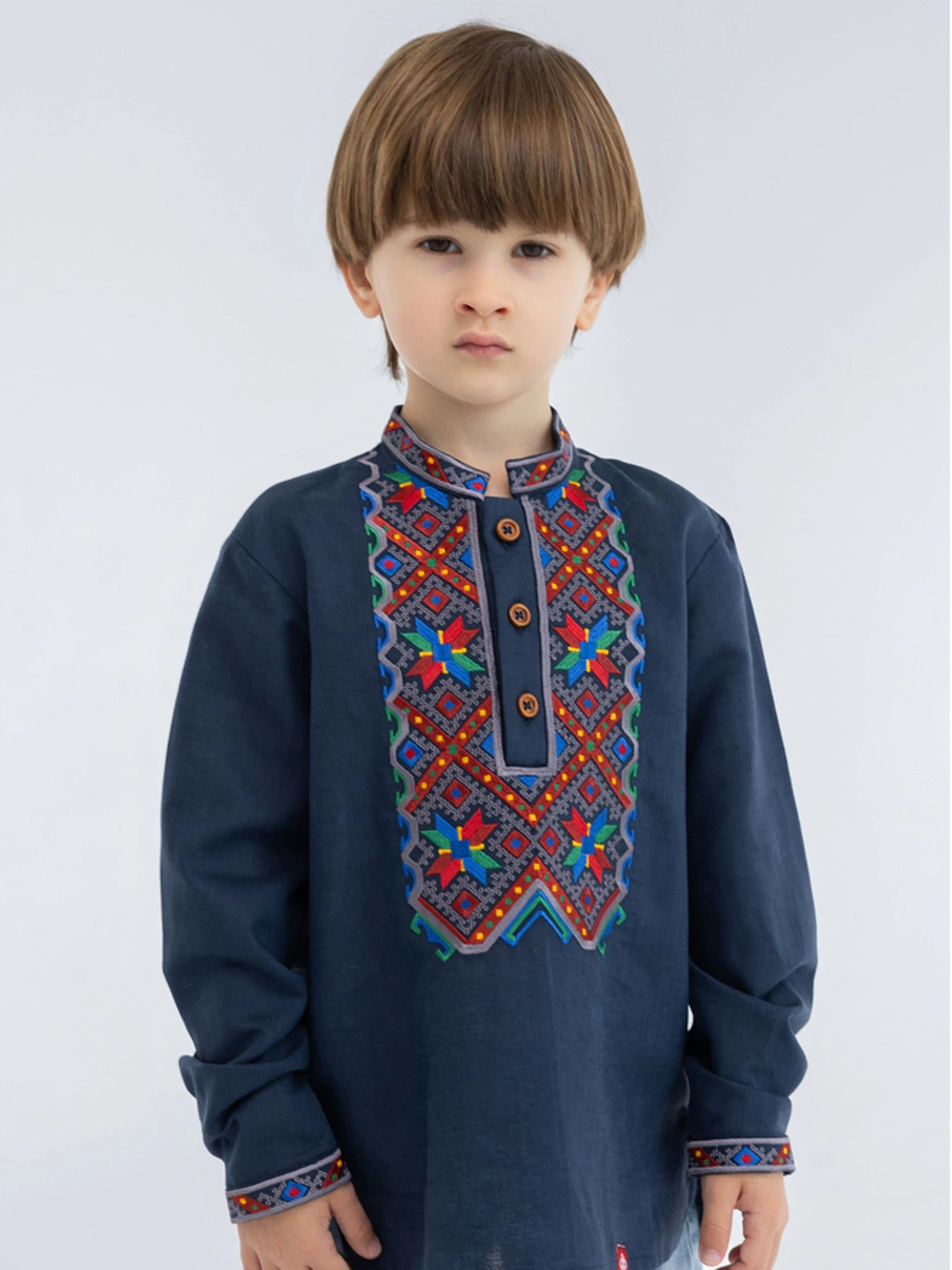 Вышиванки Folk Moda модель fm2819-temno-sinj Фото