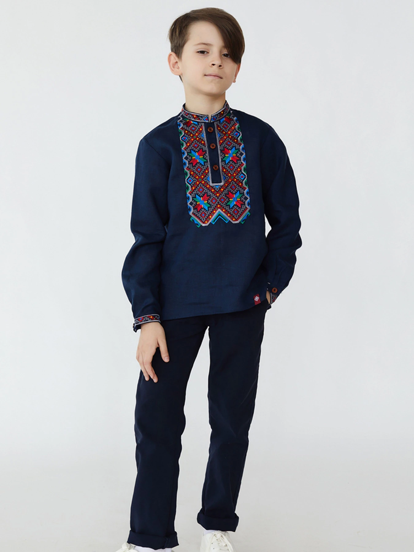 Вышиванки Folk Moda модель fm2819-temno-sinj Фото