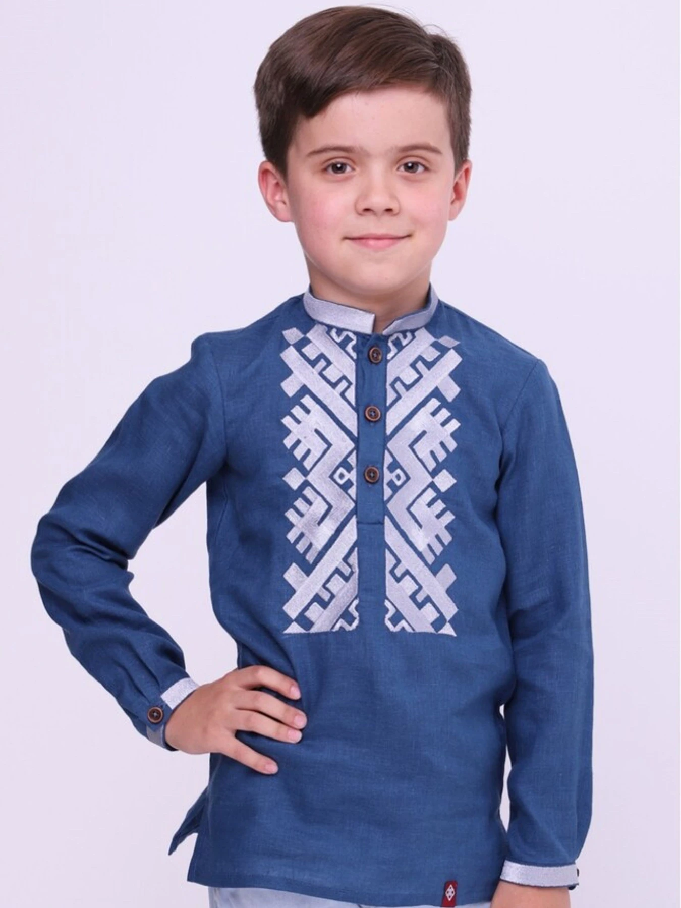 Вышиванки Folk Moda модель fm2820-sinj Вышиванки Folk Moda модель fm2820-sinj Фото