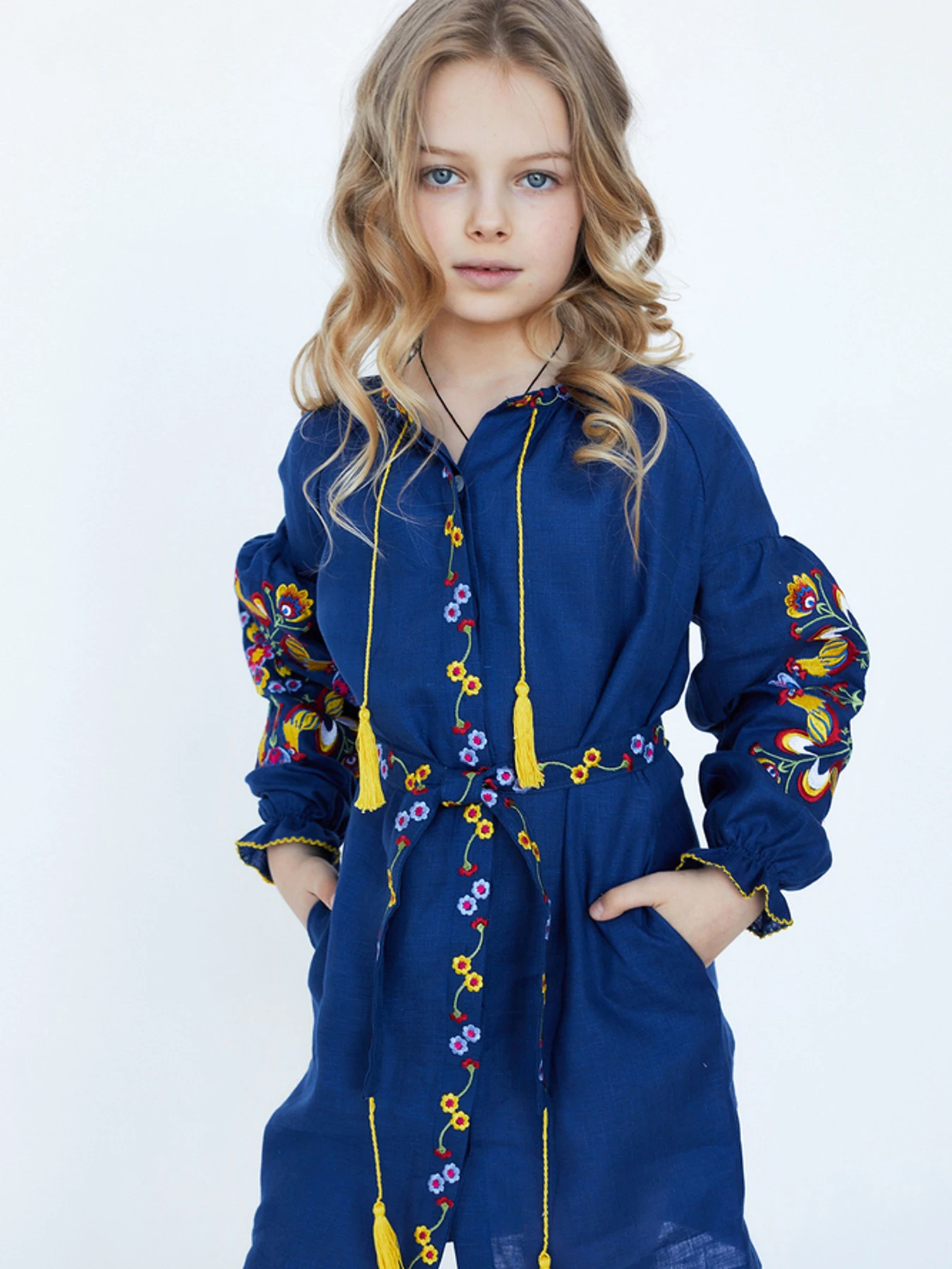 Вышиванки Folk Moda модель fm2718-temno-sinj Фото