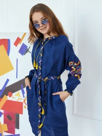 Вышиванки Folk Moda модель fm2718-temno-sinj Фото