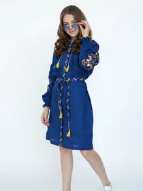 Вышиванки Folk Moda модель fm2718-temno-sinj Фото