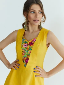Вышиванки Folk Moda модель fm2721-zhovtij Фото