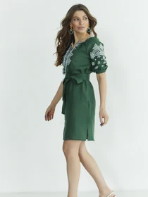 Вышиванки Folk Moda модель fm2585-zelenij Фото