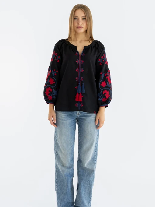 Вышиванки Folk Moda модель fm2703-chornij Фото
