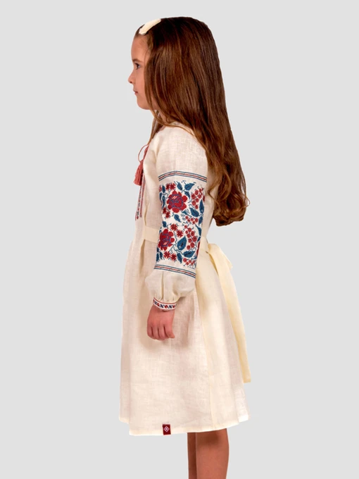 Лляна Дитяча Вишита сукня Folk Moda фото 2
