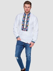 Вишиванки Folk Moda модель fm2155-blij Фото