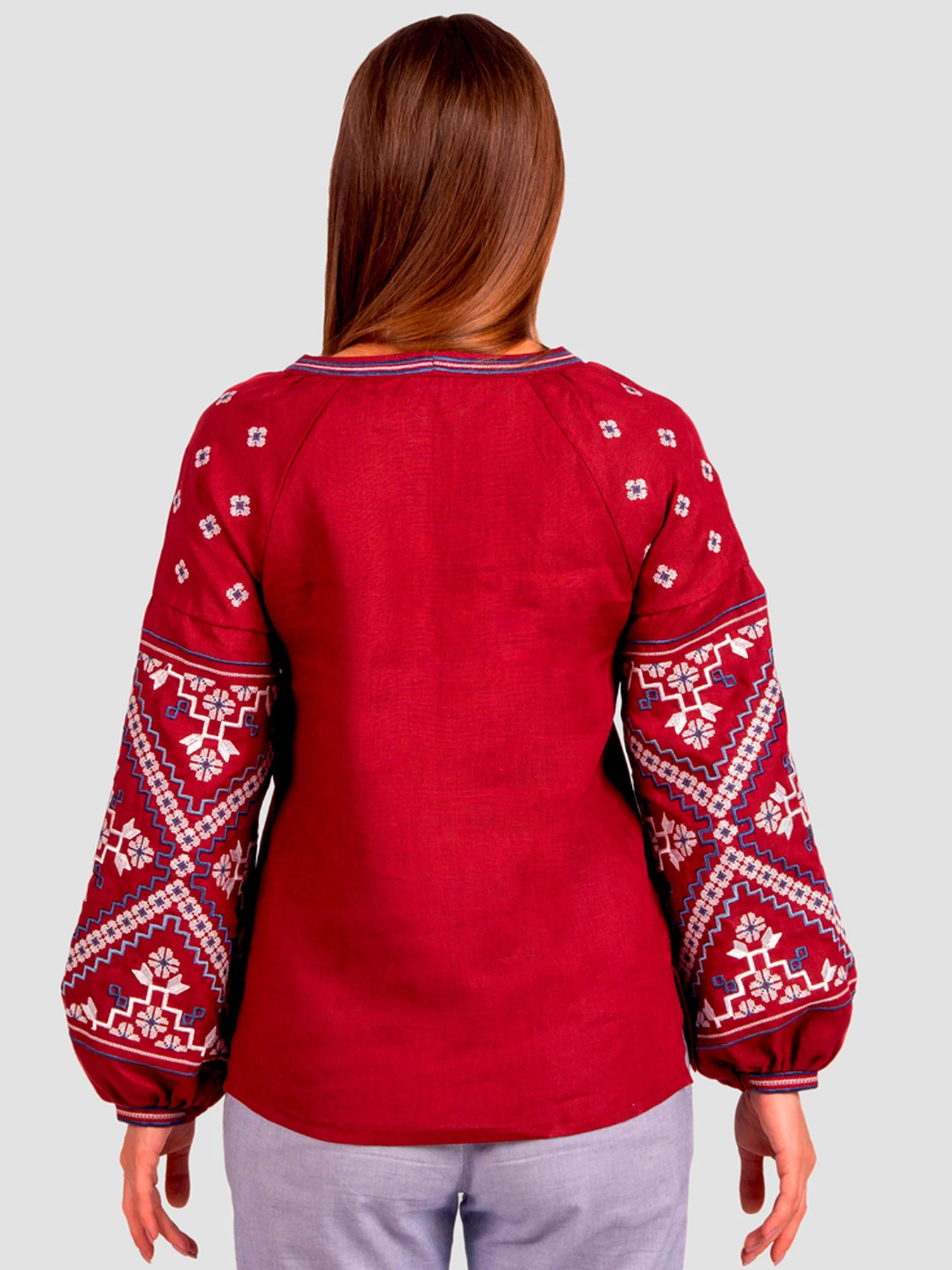 Вышиванки Folk Moda модель fm2139-bordovj Фото