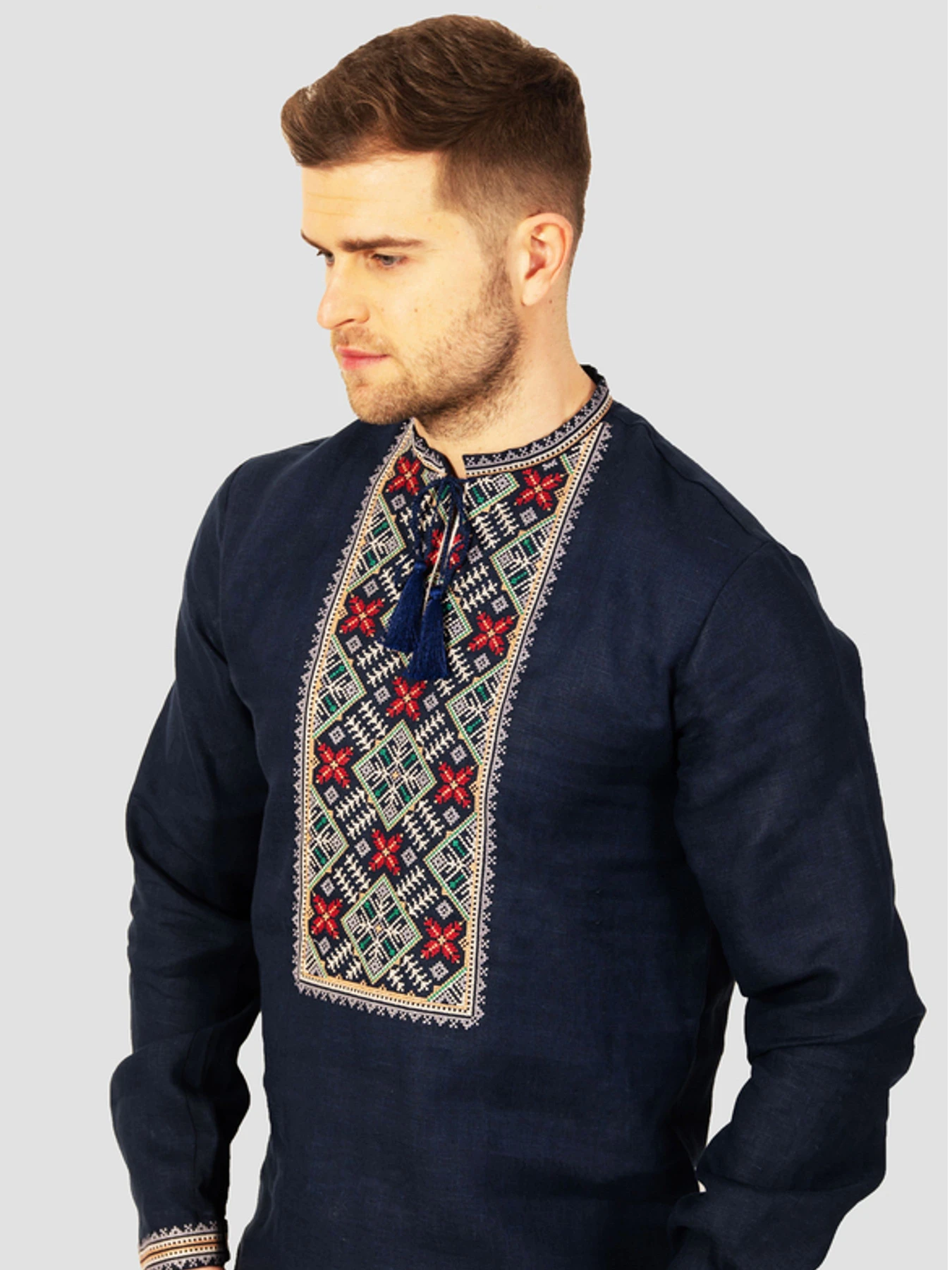 Вышиванки Folk Moda модель fm2159-temno-sinj Фото