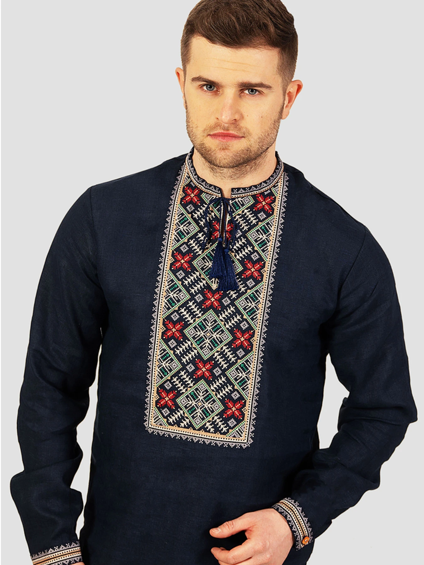 Вышиванки Folk Moda модель fm2159-temno-sinj Фото
