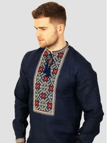 Вышиванки Folk Moda модель fm2159-temno-sinj Фото