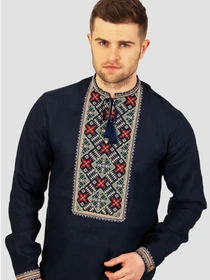 Вышиванки Folk Moda модель fm2159-temno-sinj Фото