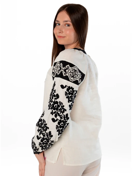 Лляна Жіноча Вишита сорочка Folk Moda фото 3