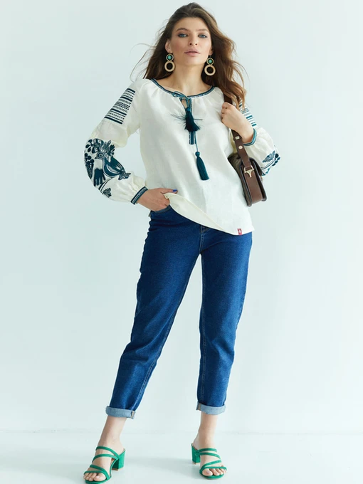 Вышиванки Folk Moda модель fm2145-molochnij Фото
