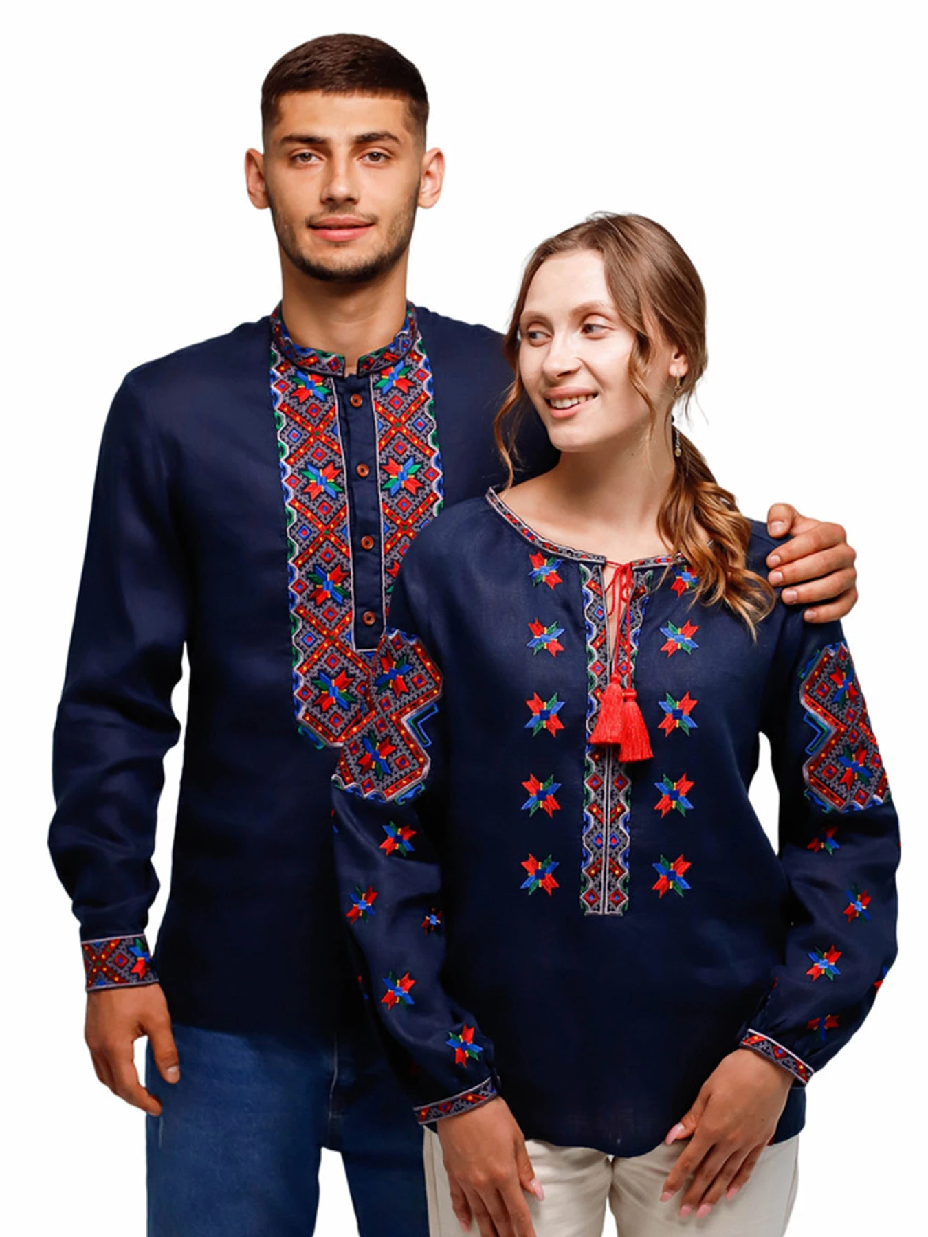 Вышиванки Folk Moda модель fm2146-temno-sinj Вышиванки Folk Moda модель fm2146-temno-sinj Фото