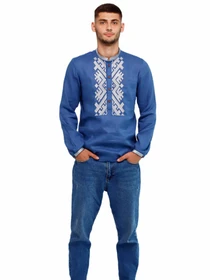 Вишиванки Folk Moda модель fm2149-sinj Фото