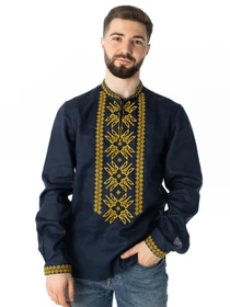 Вышиванки Folk Moda модель fm2150-temno-sinj Фото