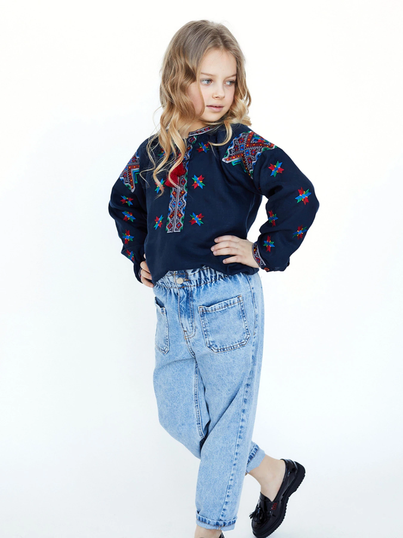 Вышиванки Folk Moda модель fm2135-temno-sinj Вышиванки Folk Moda модель fm2135-temno-sinj Фото