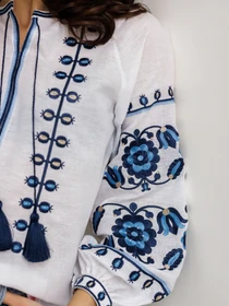 Вышиванки Folk Moda модель fm2137-blij Фото