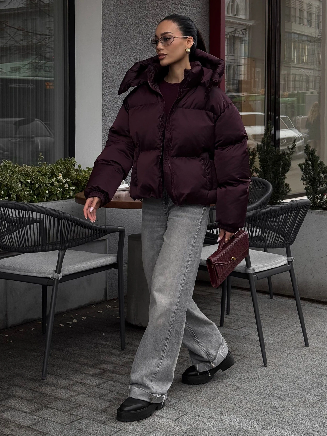 Куртки та дублянки Jadone Fashion модель Pufi_marsala Фото