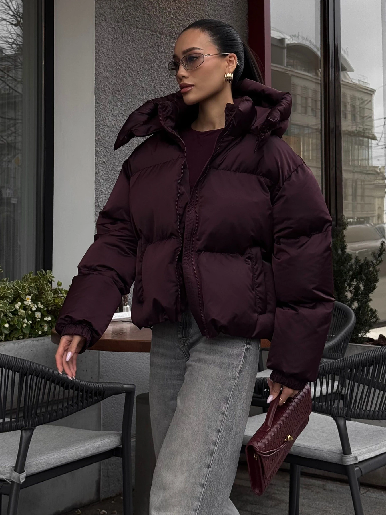 Куртки та дублянки Jadone Fashion модель Pufi_marsala Фото