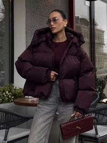 Куртки та дублянки Jadone Fashion модель Pufi_marsala Фото