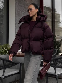 Куртки та дублянки Jadone Fashion модель Pufi_marsala Фото