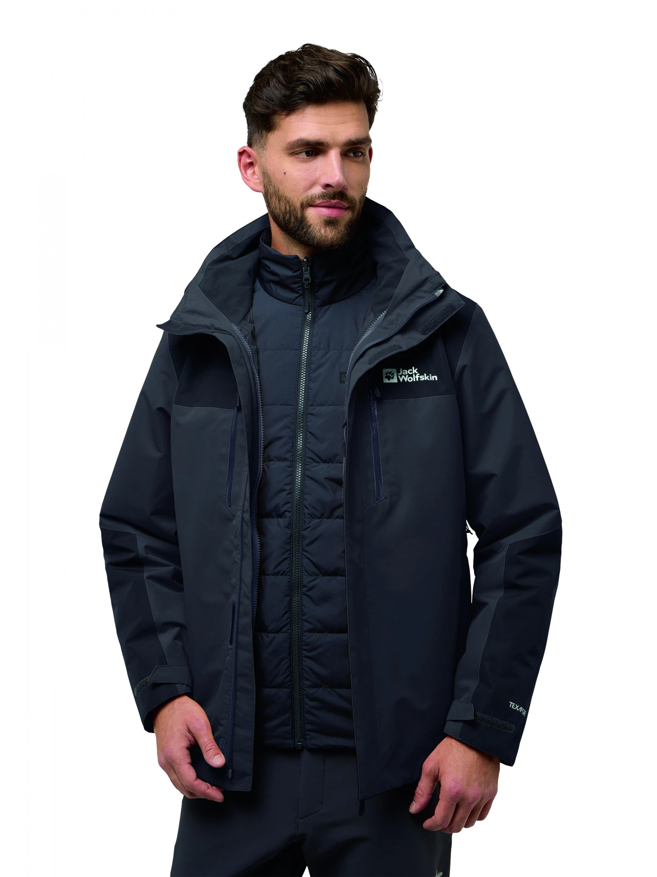 Куртки та дублянки Jack Wolfskin Jasper 3in1 jkt m модель A61858_6350 Фото