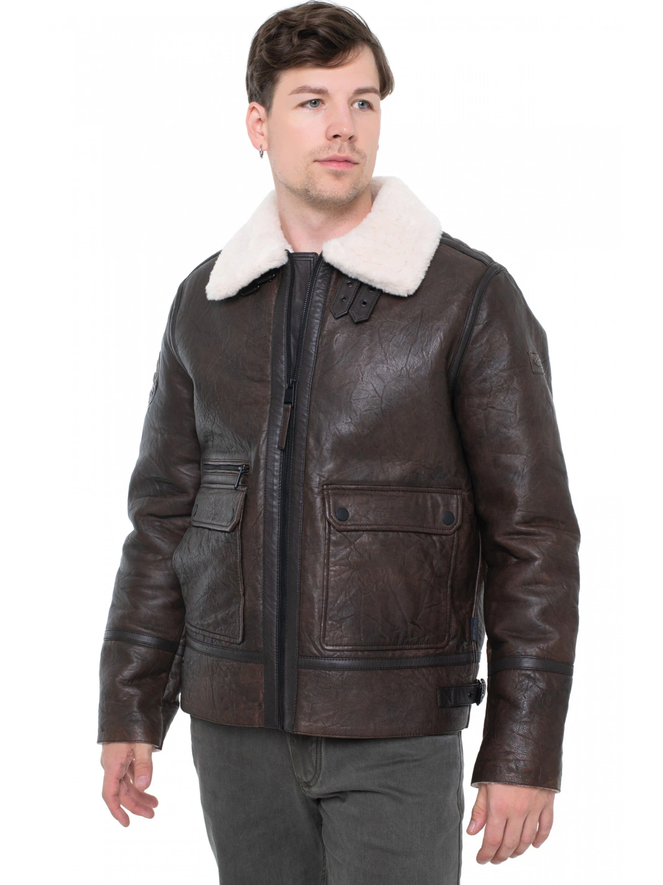 Куртки и дубленки Camel Active Leather blouson модель 431310-6L36-27 Фото