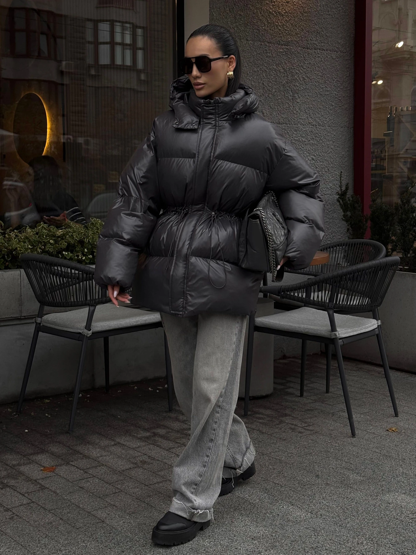 Куртки та дублянки Jadone Fashion модель Aic_grafit Фото