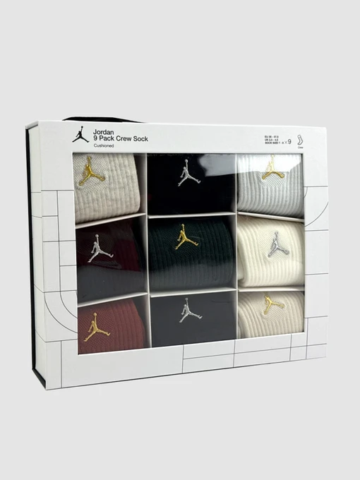 Шкарпетки та гольфи Jordan Holiday 9Pk Crew Gift Box модель BJ0810-X58 Фото