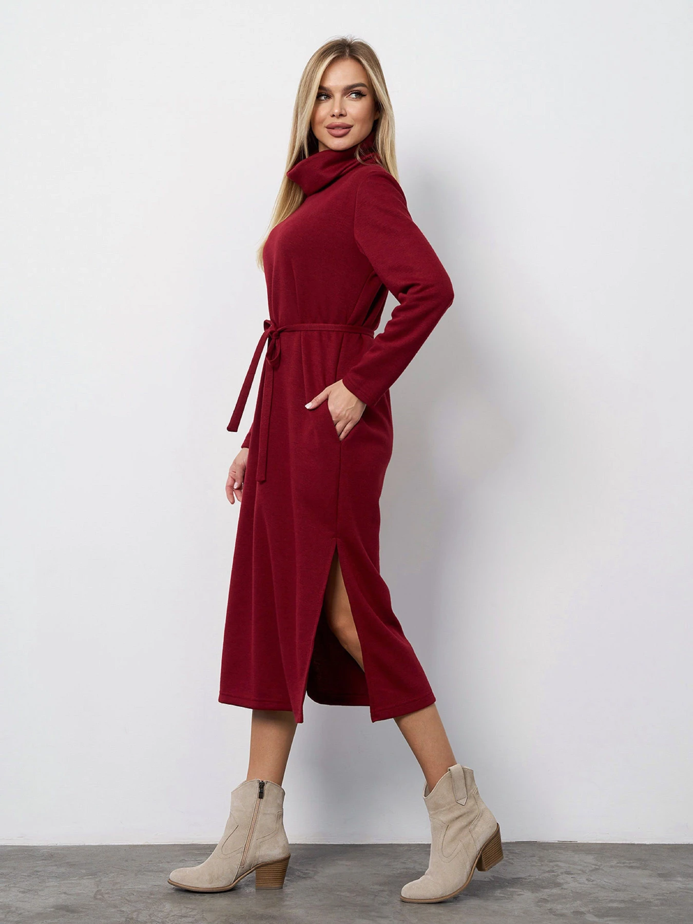 Платья ISSA Plus модель 15400_бордовый Платья ISSA Plus модель 15400_бордовый Фото