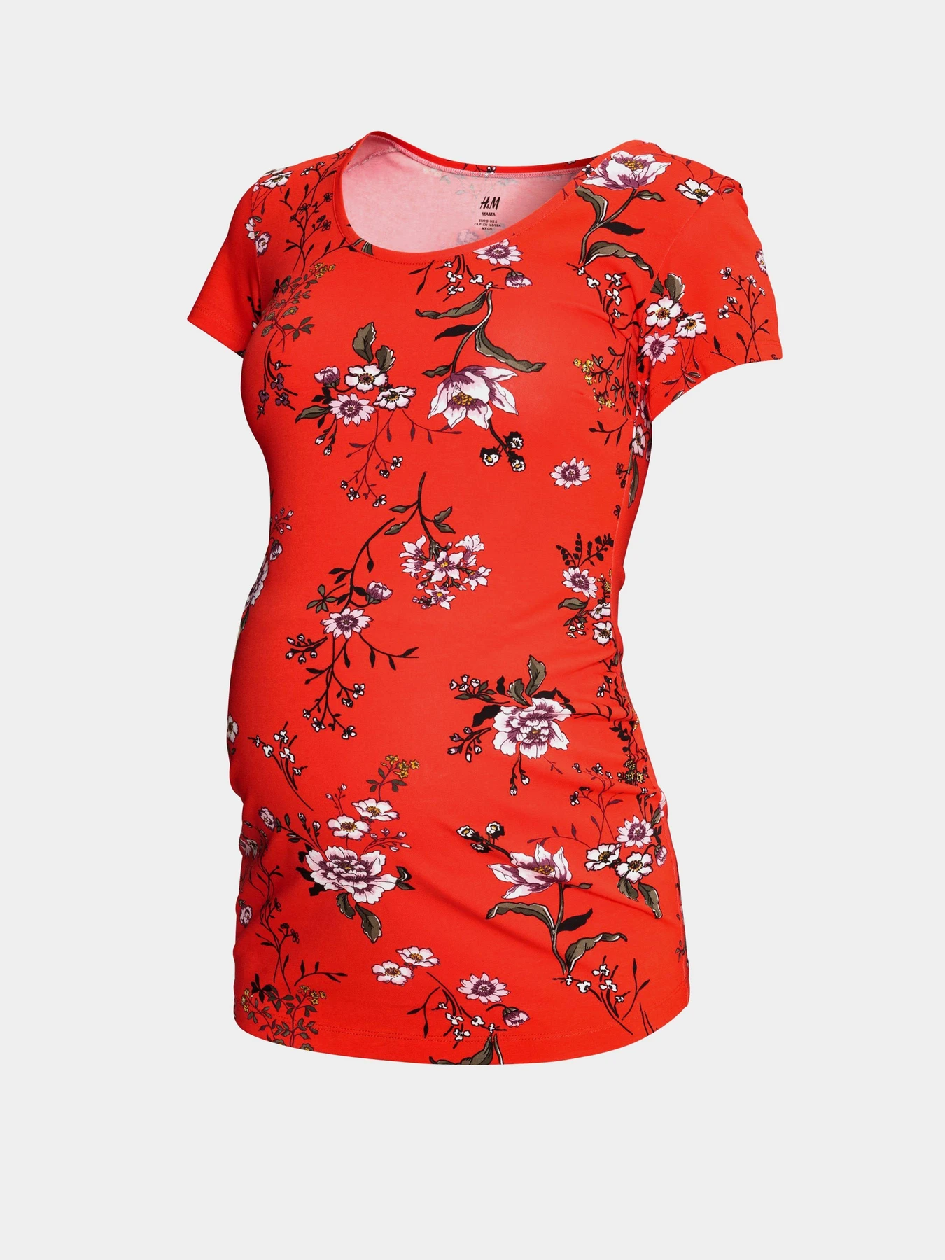 Футболки и поло H&M модель 5486036RP21_красный в цветы Фото
