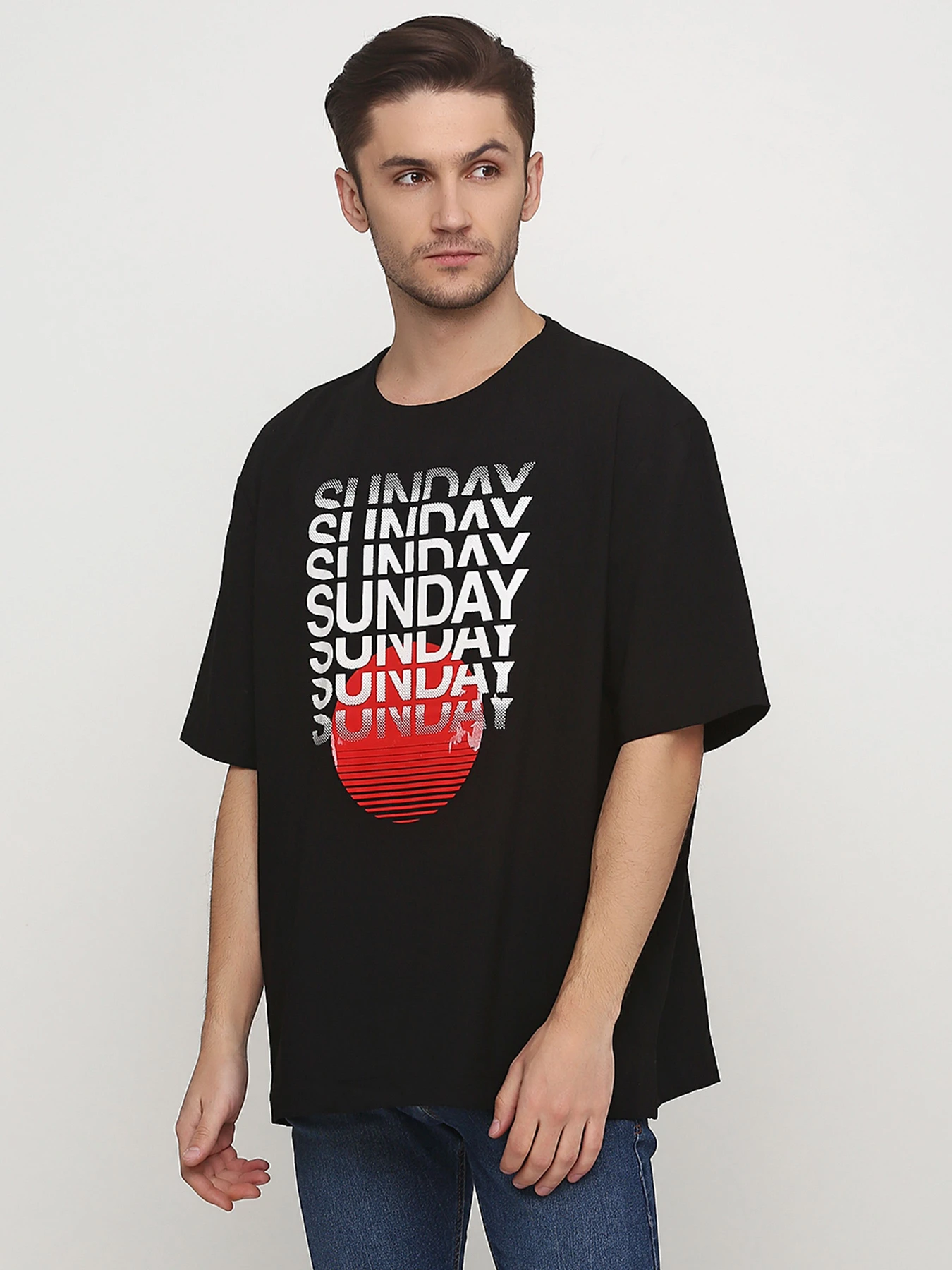 Футболки и поло H&M модель 12-6567099_черный с принтом Фото