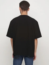 Футболки и поло H&M модель 6567099RP2_черный с принтом Фото